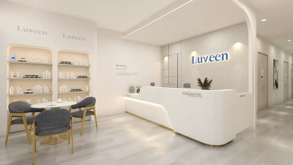 Luveen aesthetic clinic's interior design